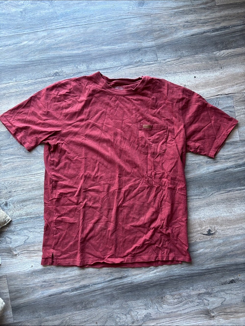 Pendleton Men's Deep Red Short-Sleeve Pocket Tee